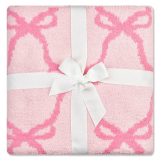 iScream Sweet Trellis Bow Cozy Knit Blanket