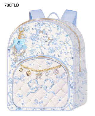 Hot Focus Deluxe Backpack Blue Floral