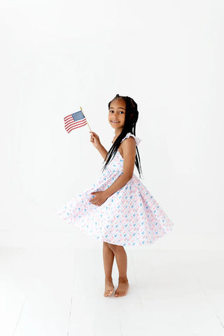 Ollie Jay Knit Patriotic Flags Rosita Dress