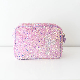 Bow Sequin Toiletry Bag