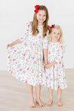 Mila & Rose Clara's Christmas Ruffle Twirl Dress