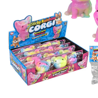 Sticky Rainbow Corgi Squishy