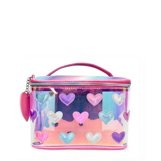 OMG! Accessories Berry Heart Clear Train Case