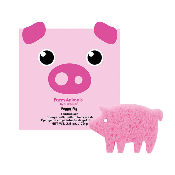 Spongelle Sponge Farm Animals - Peggy Pig