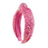 Hot Pink Sequin Glinda Sparkle Top Knot Headband