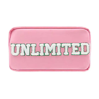 Nylon Varsity Pink Pouch - UNLIMITED