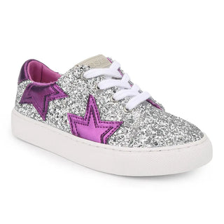 Yosi Samra Sneaker-Miss Harper Silver Glitter/Purple
