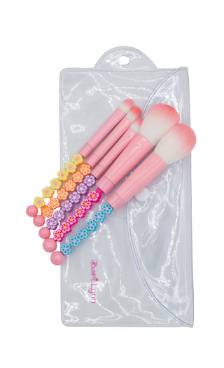 Bari Lynn Makeup Brushes in Pouch - Flower Charm