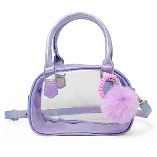 Zomi Gems Purple Clear Glam Game Day Crossbody Bag