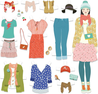 Djeco LGA Paper Fashion Dressing Room Dolls