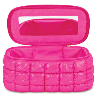 iScream Hot Pink Shiny Puffer Cosmetic Case