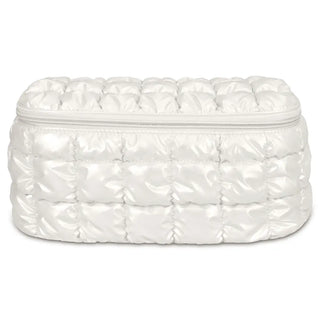 iScream Pearl White Shiny Puffer Cosmetic Case