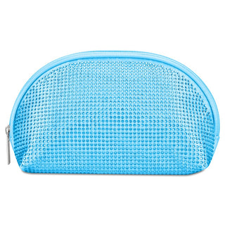 iScream Blue Rhinestone Oval Cosmetic Bag