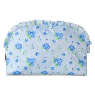iScream Blue Floral Oval Cosmetic Bag