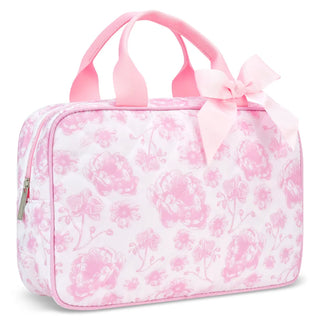 Pretty Pink Toile Large Cosmetic Bag