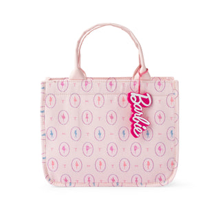 Barbie Camo Dance kids mini tote bag in pink canvas, front view