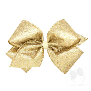 King Glitter Overlay Light Gold Bow