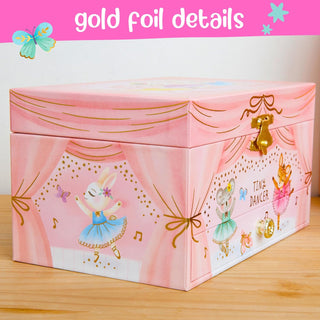 Animal Ballerina Musical Jewelry Box - Single Drawer Deluxe