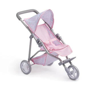 Berenguer Boutique Pink Deluxe Folding Jogger Stroller