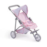 Berenguer Boutique Pink Deluxe Folding Jogger Stroller