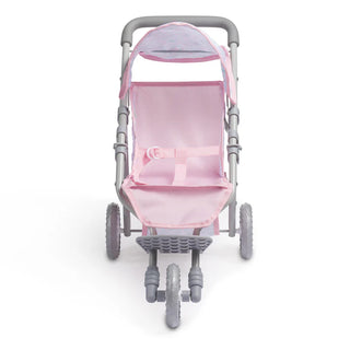 Berenguer Boutique Pink Deluxe Folding Jogger Stroller