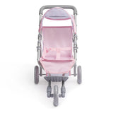 Berenguer Boutique Pink Deluxe Folding Jogger Stroller