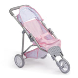 Berenguer Boutique Pink Deluxe Folding Jogger Stroller