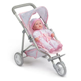 Berenguer Boutique Pink Deluxe Folding Jogger Stroller