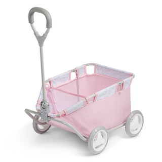 Berenguer Boutique Folding Pull Along Wagon - Pink