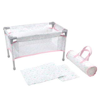 Berenguer Boutique Travel Foldable Crib/Play Pen - Pink
