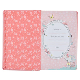 Pink Faux Leather NLT Keepsake Bible for Girls