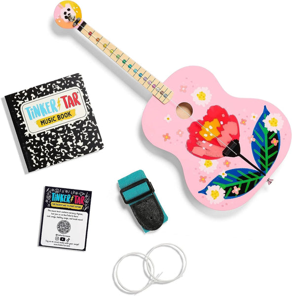 Tinker Tar Pink Floral Acoustic Guitar