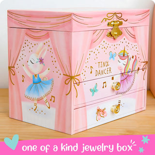 Animal Ballerina Musical Jewelry Box - Double Drawer