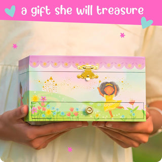 Queen in Training Ballerina Musical Jewelry Box - Single Drawer