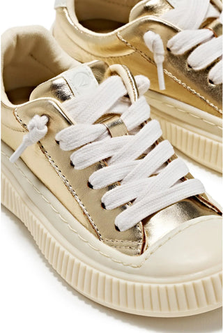 Sperry Kids Amelia Retro Trainer in gold, sole