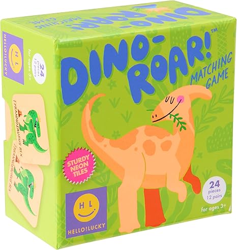 Hello Lucky Dino Roar Matching Game