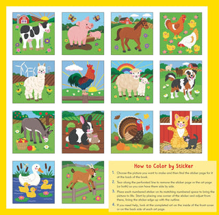 Color-by-Sticker Farm Animals