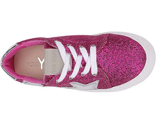 Yosi Samra Sneaker-Miss Harper Pink Glitter/Silver