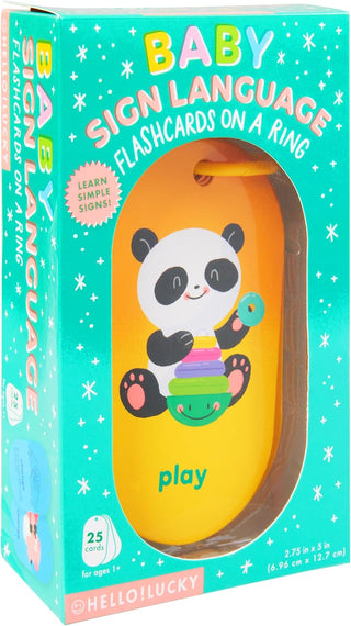 Baby's First Words Sign Language Flash Cards on a Ring