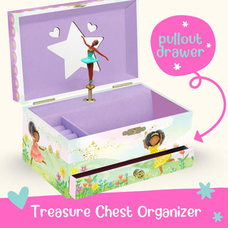 Queen in Training Ballerina Musical Jewelry Box - Single Drawer