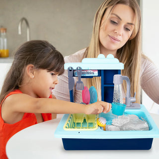 Kitchen Play Sink with Color Changing Dishes