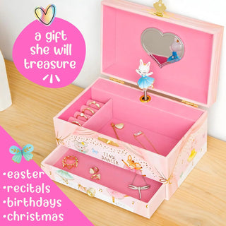 Animal Ballerina Musical Jewelry Box - Single Drawer Deluxe