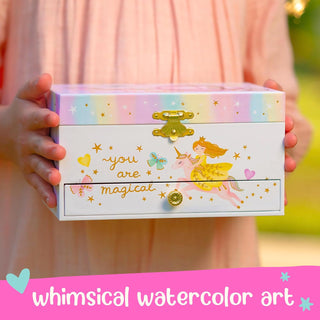The Perfect Princess Ballerina Musical Jewelry Box - Single Drawer Deluxe