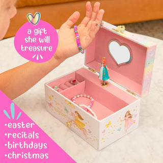 The Perfect Princess Ballerina Musical Jewelry Box - Single Drawer Deluxe