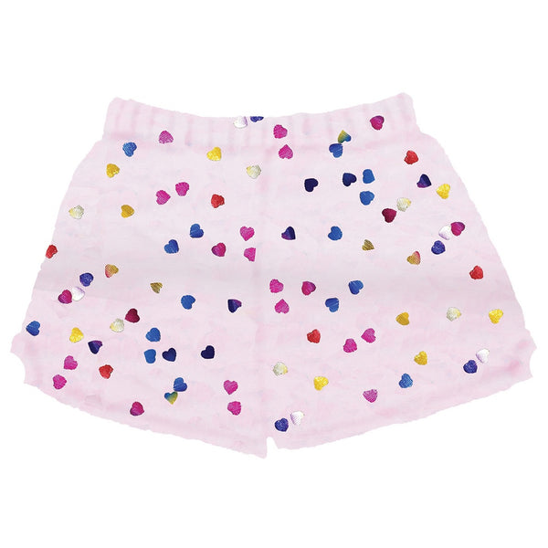 iScream Colorful Foil Hearts Plush Shorts