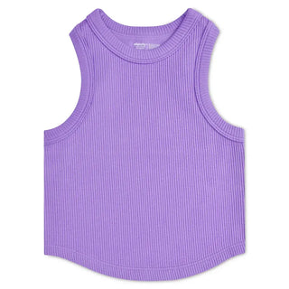 iScream Vivid Violet Cropped RIbbed Racerback Tank Top
