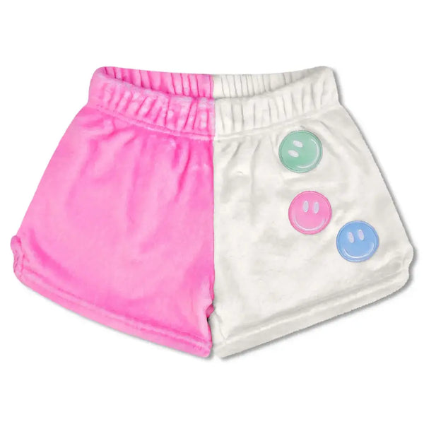 iScream Made You Smile Colorblock Plush Shorts