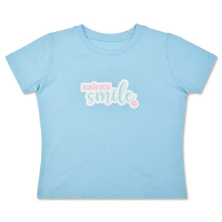 Iscream Blue Made You Smile Boxy Tee