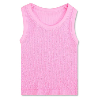 iScream Smocked Racerback Tank Top - Rose
