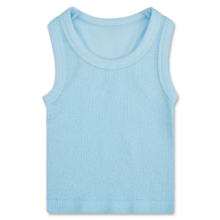 iScream Smocked Racerback Tank Top - Light Blue